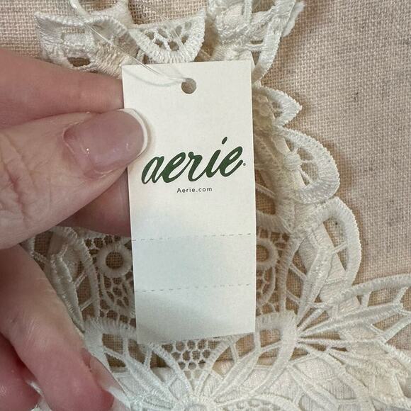 NWT | Aerie | Ribbed Crop Top Bralette | White | Medium - Picture 8 of 15